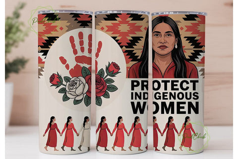 Indigenous Women 20oz Tumbler Wrap Sublimation PixelChick 