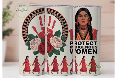 Indigenous Women 20oz Tumbler Wrap Sublimation PixelChick 