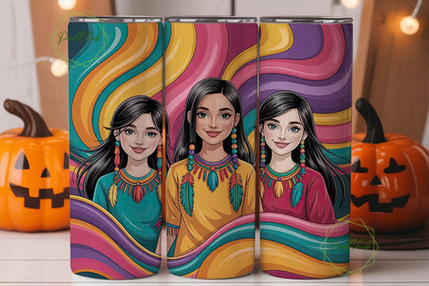 Indigenous Women Tumbler Design Sublimation PixelChick 