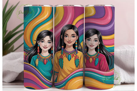 Indigenous Women Tumbler Design Sublimation PixelChick 