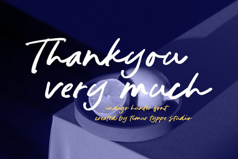 Indigo Hunter - Handbrushed Script Font Font Timur type 
