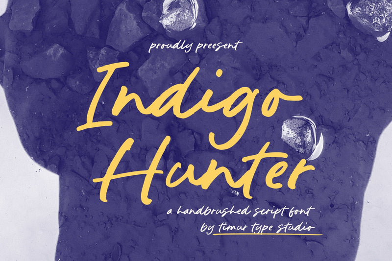 Indigo Hunter - Handbrushed Script Font Font Timur type 