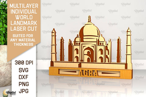 Individual World Landmarks LaserCut Bundle. Multilayer Decor SVG Evgenyia Guschina 