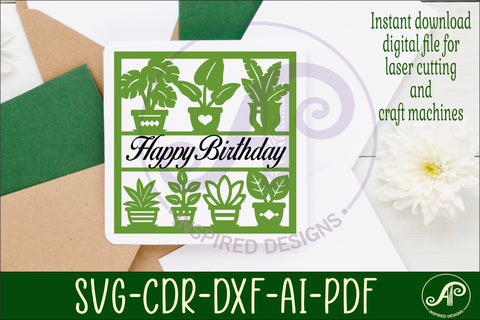 Indoor plant lovers theme named wall sign or card SVG APInspireddesigns 