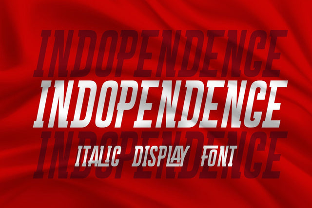 Indopendence - Italic Strong Display Font Font Mozzatype 
