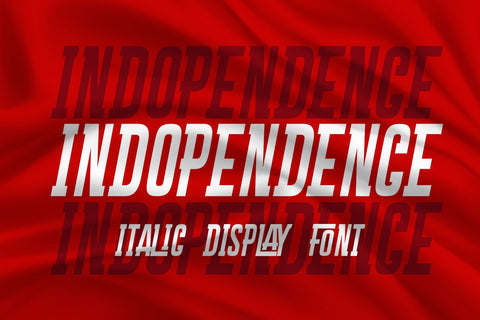 Indopendence - Italic Strong Display Font Font Mozzatype 