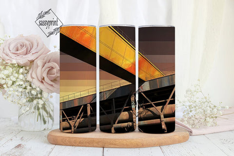 Industrial Sunset Scene 20oz Tumbler Sublimation sassyprint 