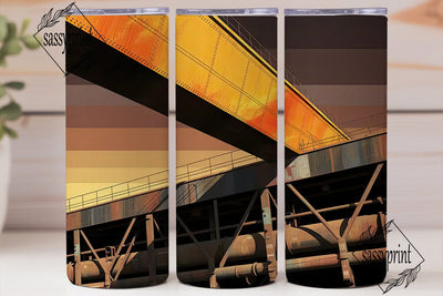 Industrial Sunset Scene 20oz Tumbler Sublimation sassyprint 