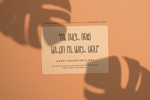 Infinitesimal - Display Font Font Alpaprana Studio 