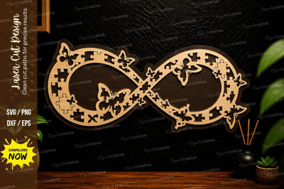 Infinity Butterfly Laser Cut Svg Design SVG Regulrcrative 