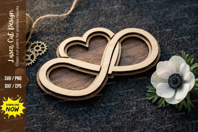 Infinity Heart Frame laser Cut svg Cutting file SVG Regulrcrative 