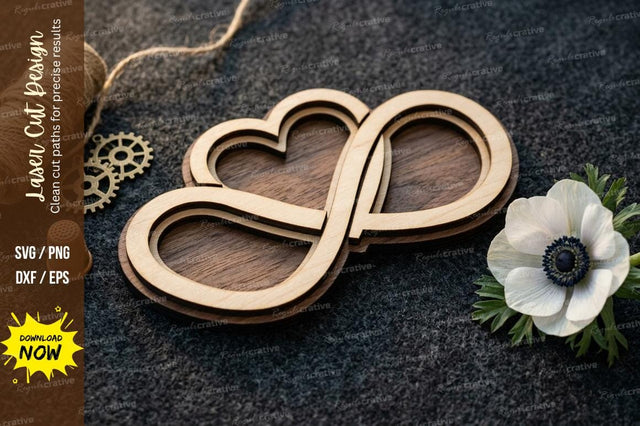 Infinity Heart Frame laser Cut svg Cutting file SVG Regulrcrative 
