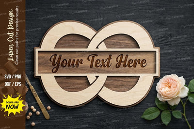 Infinity Name Frame laser Cut svg Cutting file SVG Regulrcrative 