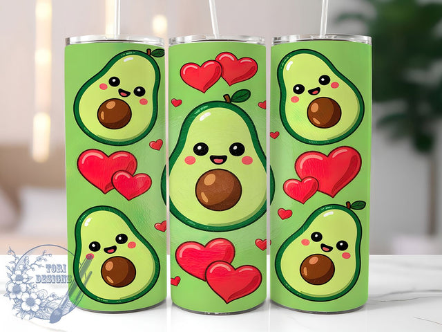 Inflated Avocado 20oz Tumbler Wrap, Avocado Float Wrap, 20Oz Summer Drinkware, Inflatable Avocado Cup, Sublimation Avocado Design, Fun Avocado Gift, Pool Float Tumbler Wrap Sublimation ToriDesigns 