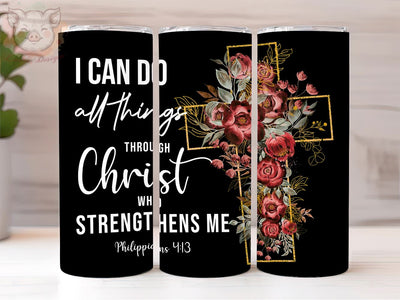 Inflated Bible Quote 20oz Tumbler Png, Straight & Tapered Tumbler Png, Christian Faith Affirmation Tumbler Png, Digital Download PNG Sublimation Lara' s Designs 