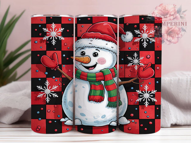 Inflated Christmas Snowman Tumbler, Inflated Snowman Design, 20oz Sublimation Wrap, Holiday Drinkware, Christmas Tumbler Wrap, Winter Wonderland Tumbler, Festive Snowman Cup Sublimation Li Zamperini 
