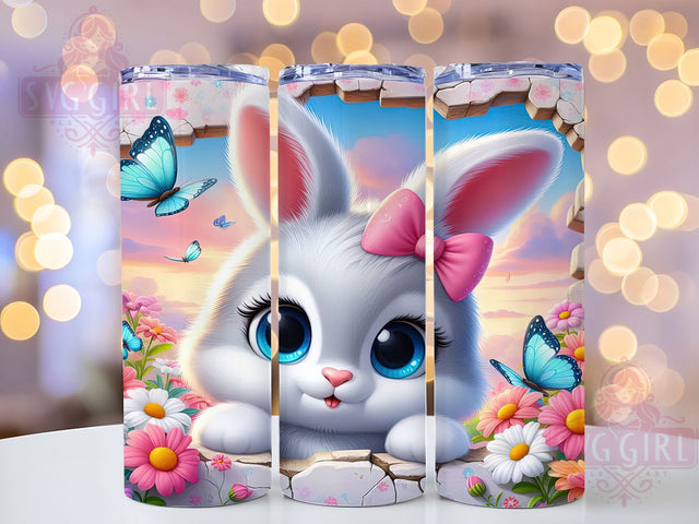 Inflated Easter Bunny 20oz Tumbler, Easter Bunny, 20oz Tumbler Wrap, Sublimation PNG, Funny Holiday Cup, Cute Easter Design, Spring Gift Sublimation SvggirlplusArt 