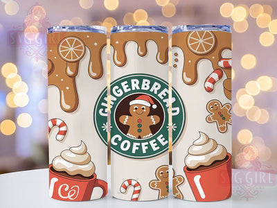 Inflated Gingerbread Coffee Christmas Tumbler, Inflated Holiday Sublimation Design, Festive Cup Art, 20oz Xmas Tumbler, Whimsical Gingerbread Mug, Stylish Christmas Cup, Cozy Holiday Wrap Sublimation SvggirlplusArt 