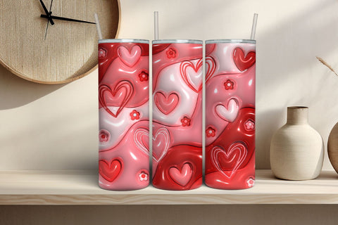 Inflated Heart Tumbler PNG | Valentine's Day Sublimation Sublimation B Renee Design 