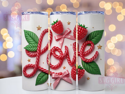 Inflated Heart Valentine Tumbler, Inflated Love, Heart Theme, Romantic Style, Festive Design, 20Oz Tumbler, Sublimation Wrap Sublimation SvggirlplusArt 