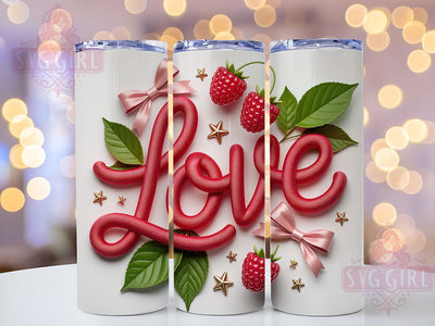 Inflated Heart Valentine Tumbler, Inflated Love, Heart Theme, Romantic Style, Festive Design, 20Oz Tumbler, Sublimation Wrap Sublimation SvggirlplusArt 