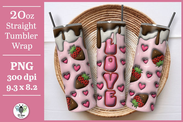 Inflated Love Tumbler PNG | Valentine's Day Sublimation Sublimation B Renee Design 