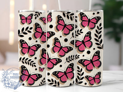 Inflated Monarch Butterfly 20oz Tumbler, Inflated Butterfly Cup Wrap, Artistic Butterfly Design, Sublimation Tumbler Wrap, 20Oz Tumbler Design, Colorful Monarch Cup, Unique Butterfly Wrap Sublimation ToriDesigns 