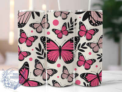 Inflated Monarch Butterfly 20oz Tumbler, Inflated Butterfly Cup Wrap, Artistic Butterfly Design, Sublimation Tumbler Wrap, 20Oz Tumbler Design, Colorful Monarch Cup, Unique Butterfly Wrap Sublimation ToriDesigns 