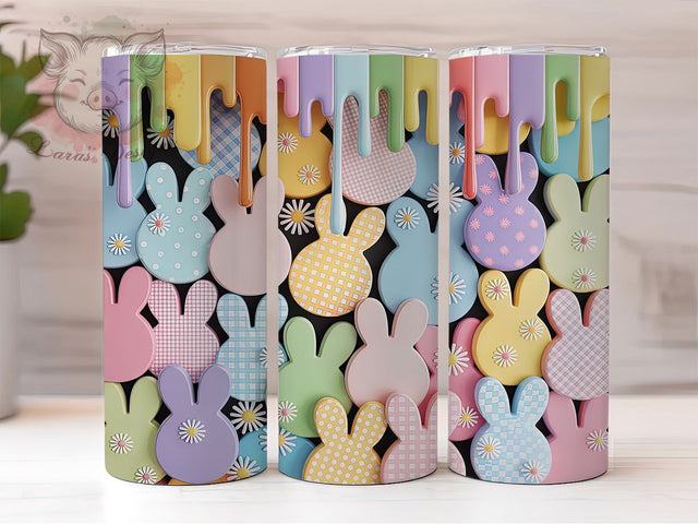 Inflated Puffy Easter Bunny Tumbler, Easter Rabbit Tumbler, Puffy Bunny Wrap, Cute Bunny Wrap, Festive Easter Wrap, Sublimation Design, Trendy Gift Idea Sublimation Lara' s Designs 