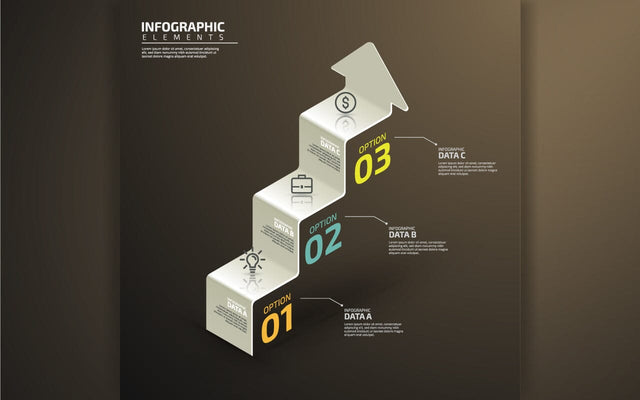 Infographic design template 3 steps SVG naemmiah021 