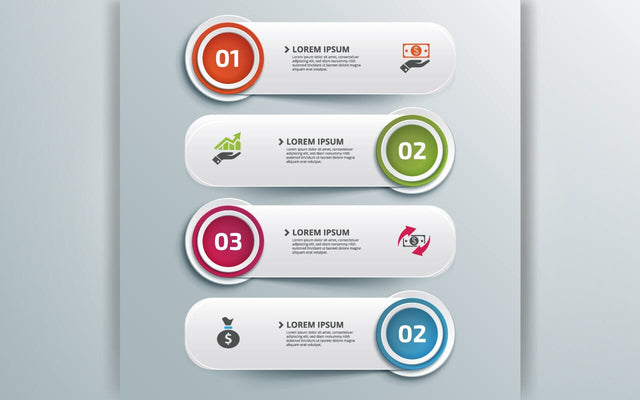 Infographic label design template with icons and 4 options or steps. Can be used for process diagram, presentations, workflow layout, banner, flow chart, info graph. SVG naemmiah021 