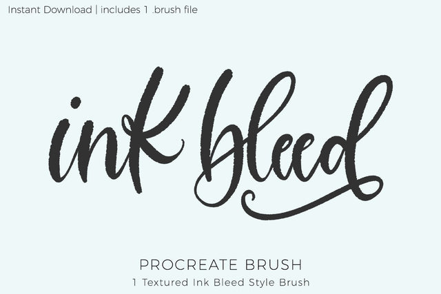 Ink Bleed - Procreate Lettering Brush Digital Pattern Beck McCormick 