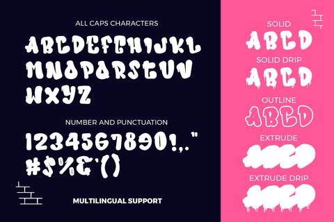 Ink Rush - 3d Dripping Layered Graffiti Letter Font Mozzatype 