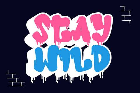 Ink Rush - 3d Dripping Layered Graffiti Letter Font Mozzatype 