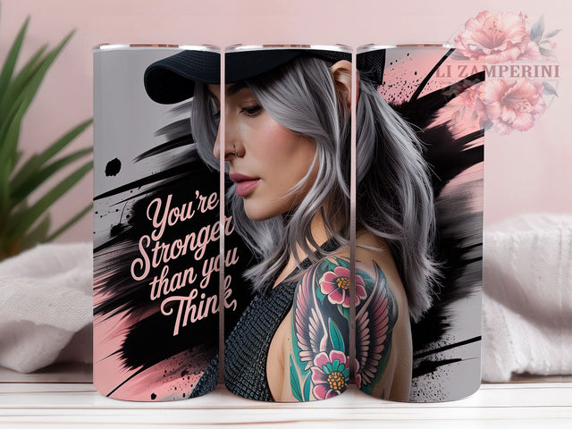 Inked Empowerment Woman Tumbler Wrap, Strong Woman Design, Inked Girl Gift, Empowerment Quote Cup, Tattooed Mom Art, Inspirational Tattoo Design, Alternative Style Gift Sublimation Li Zamperini 