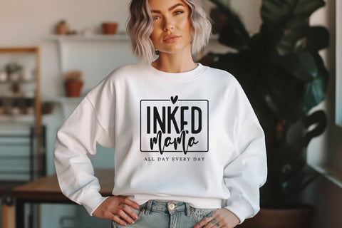Inked Mama Svg Png Files, Funny Mom Svg, Mother's Day Svg, Mama Tshirt, Mama Shirts, Strong Woman Svg, Mom Mode Svg SVG DesignDestine 