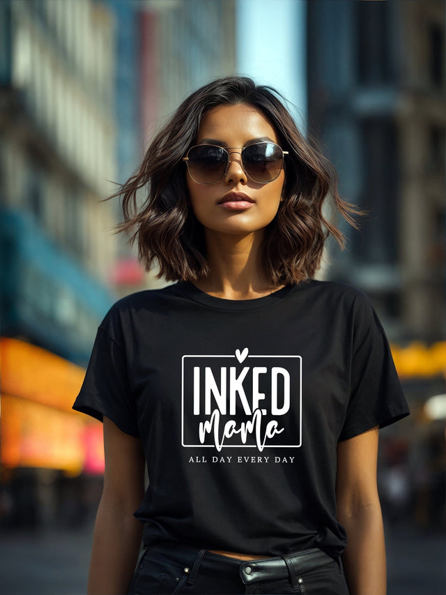 Inked Mama Svg Png Files, Funny Mom Svg, Mother's Day Svg, Mama Tshirt, Mama Shirts, Strong Woman Svg, Mom Mode Svg SVG DesignDestine 