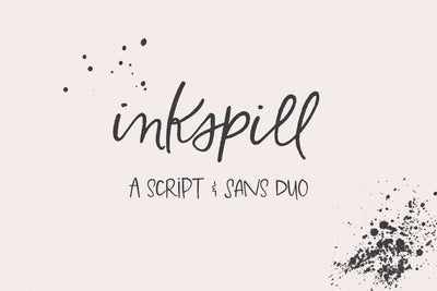 Inkspill Script and Sans Duo Font Beck McCormick 
