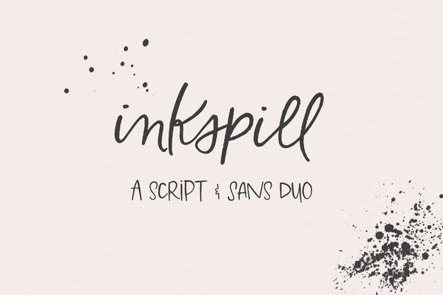 Inkspill Script and Sans Duo Font Beck McCormick 