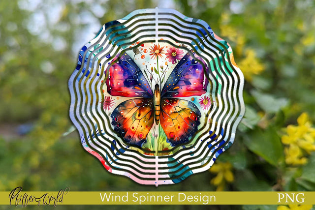 Insects Wind Spinner | Colorful Butterfly Sublimation Pfiffen's World 
