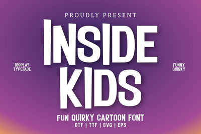 Inside Kids - Fun Quirky Cartoon Font Font Masyafi Studio 