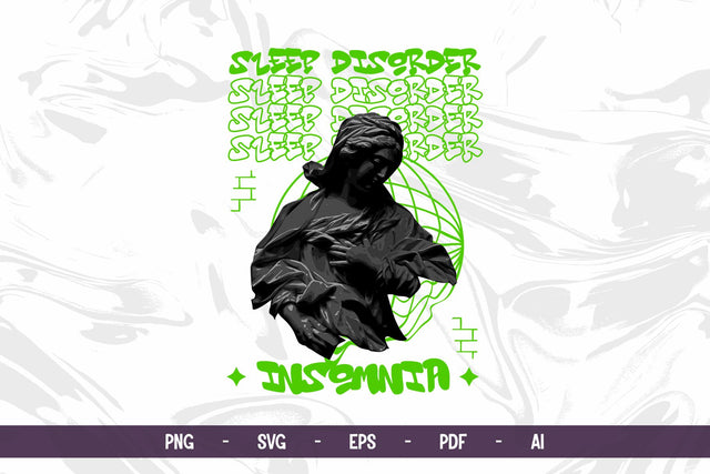 Insomnia Y2K Street Style Graffiti Design SVG Mozzatype 