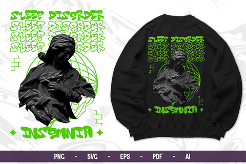 Insomnia Y2K Street Style Graffiti Design SVG Mozzatype 