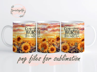 Inspirational - Affirmations - Mug Wrap Design, Instant Digital Design Download Mug Wrap Design, Mug Design PNG Sublimation PrintingLife 