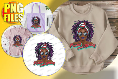 Inspirational Afro Woman PNG Art Sublimation afrosvg 