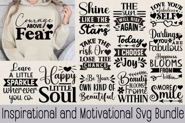 Inspirational and Motivational Svg Bundle SVG Angelina750 