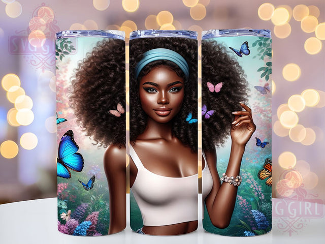 Inspirational Black Girl Tumbler, Inspirational Quote, Empowerment Art, 20Oz Tumbler, Sublimation Wrap, Digital Download, Motivational Gift Sublimation SvggirlplusArt 