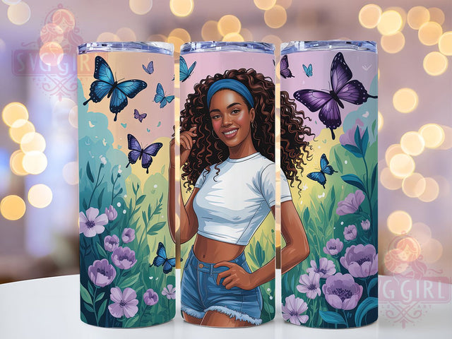 Inspirational Black Girl Tumbler, Inspirational Quote, Empowerment Art, 20Oz Tumbler, Sublimation Wrap, Digital Download, Motivational Gift Sublimation SvggirlplusArt 