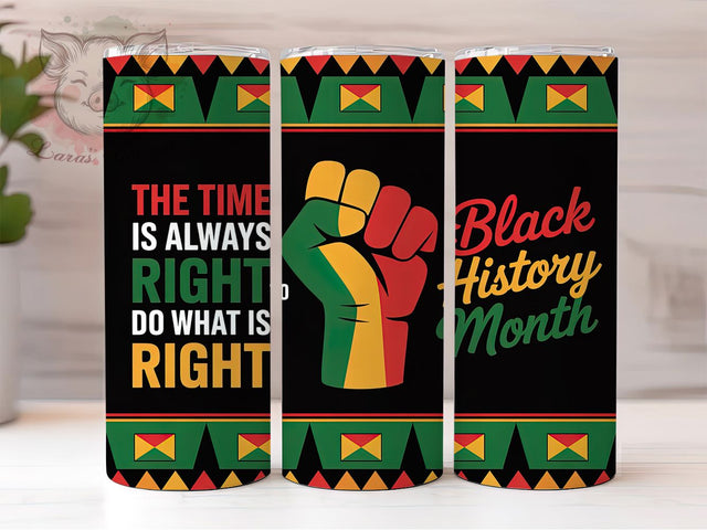 Inspirational Black History Tumbler, Inspirational Quote Wrap, African American Pride Cup, 20oz Sublimation Wrap, Cultural Heritage Tumbler, Afrocentric Empowerment Cup, Strong Black Identity Wrap Sublimation Lara' s Designs 
