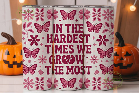 Inspirational Butterfly 20oz Tumbler Sublimation PixelChick 